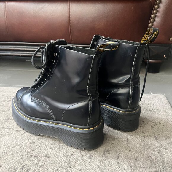 Dr Martens Sinclair Women's Leather Platform Boots - Size 7 - Picture 3 of 7